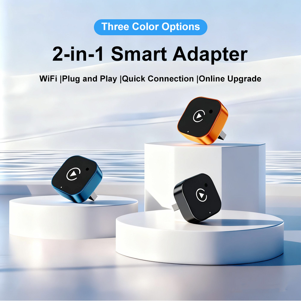 Smartwatch Universal - Adaptador Wireless CarPlay 2-em-1, mini Dongle