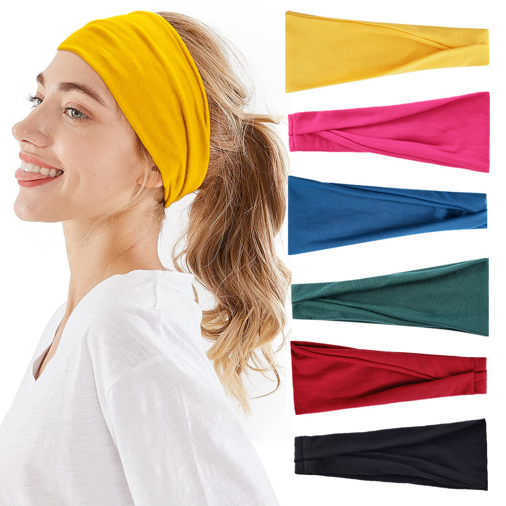 Milanaise Mesh Band - Cor sólida esportes yoga bandana suor-absorvente