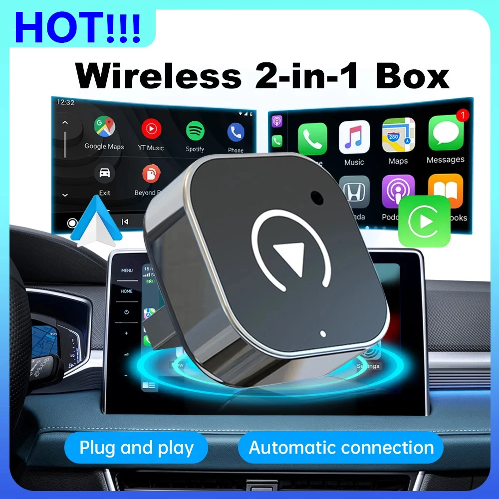 Smartwatch Universal - Novo Adaptador Wireless CarPlay e Android