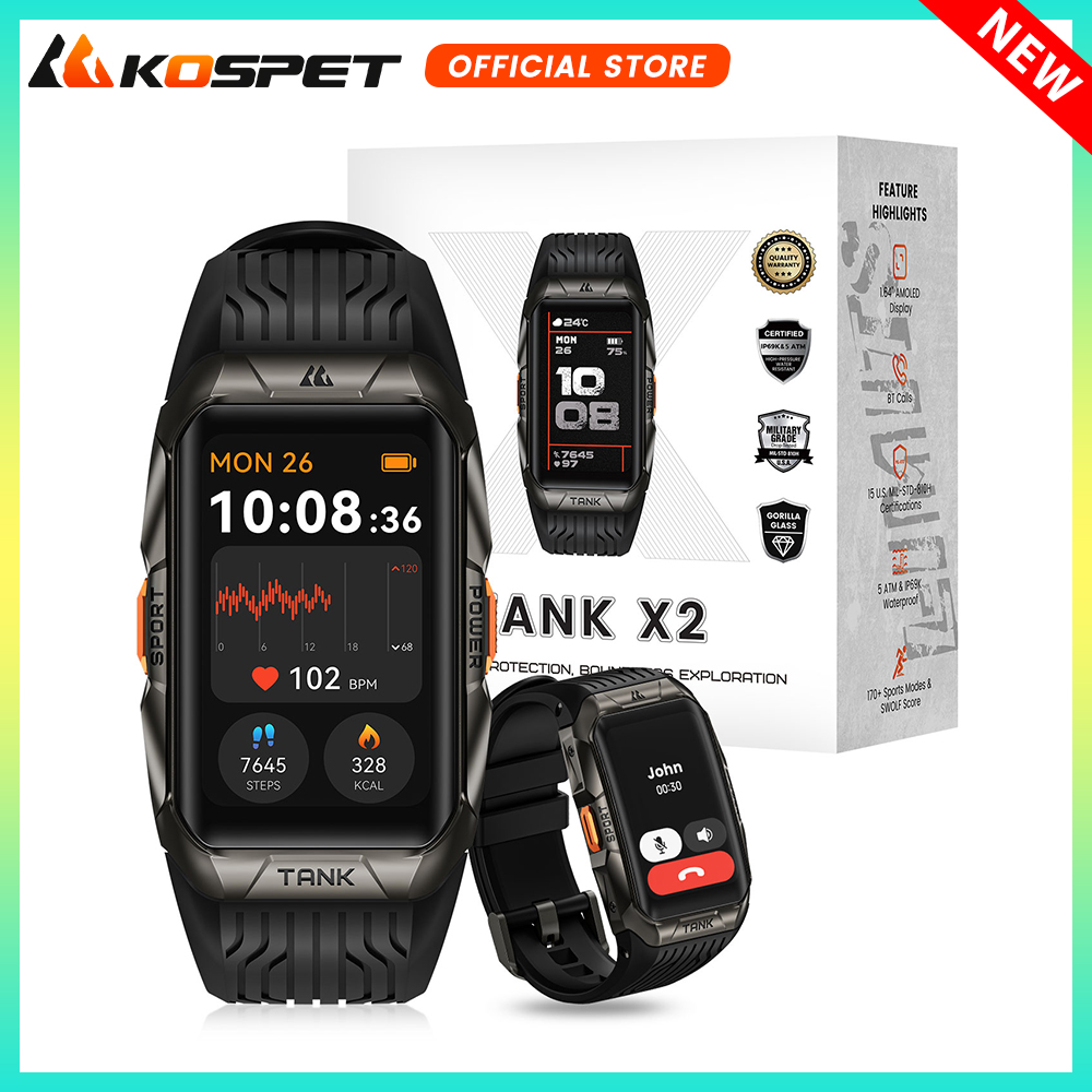 Smartwatch Face - Kospet tank x2 relógio inteligente para