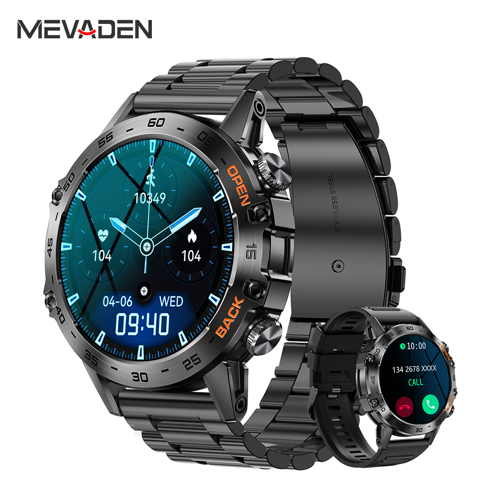 Smartwatch Face - Relógio Inteligente Masculino MEVADEN Steel 1.39