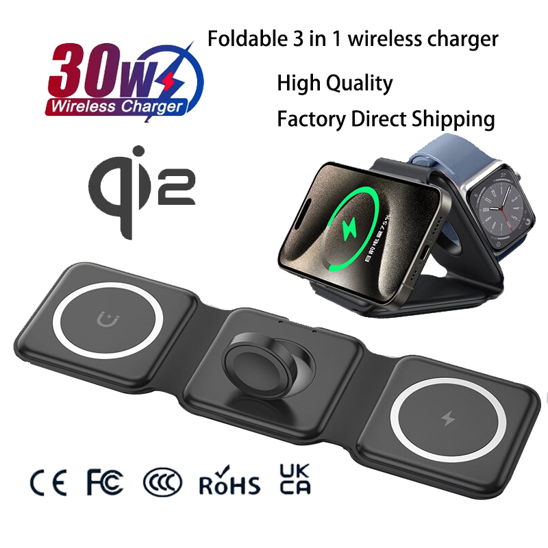 Wireless Charger Watch - Estação de Carregamento Magnética Universal Qi2