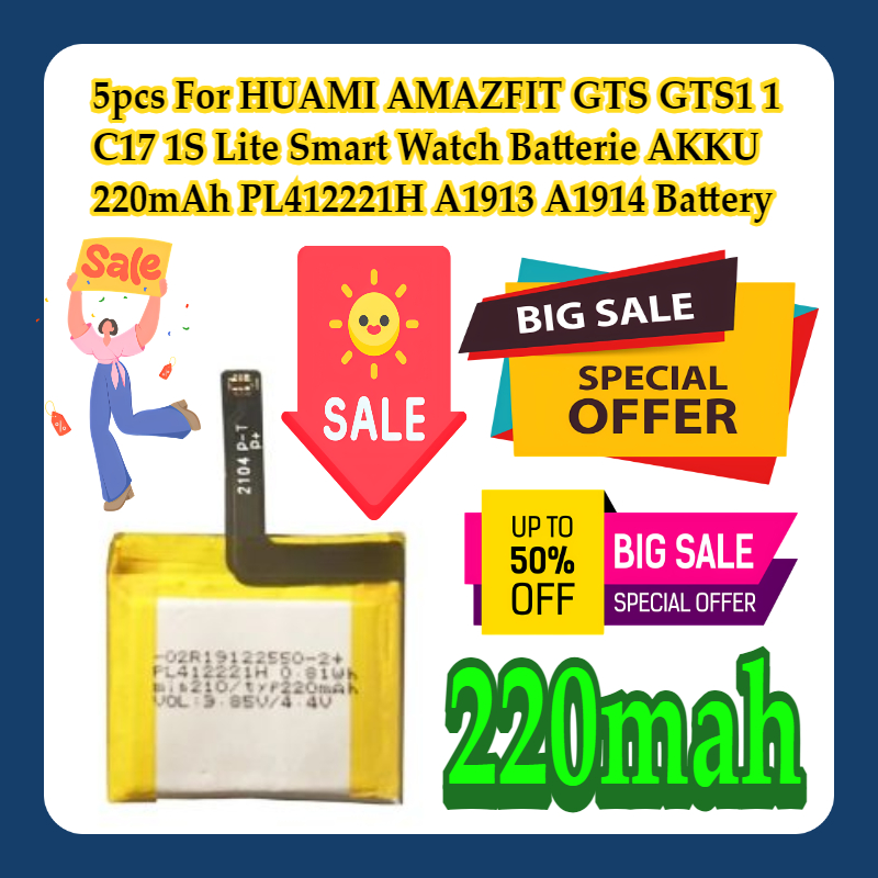 Smartwatch A1914 - 5 peças para huami amazfit gts
