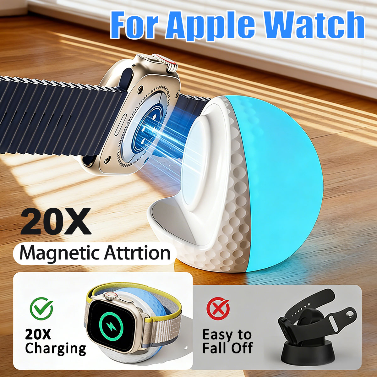 Wireless Charger Watch - Suporte de Carregamento Sem Fio com