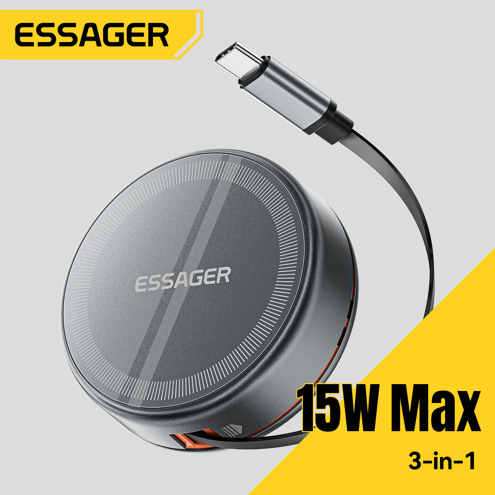 Wireless Charger Watch - Essager 15W 3 em 1 Carregador