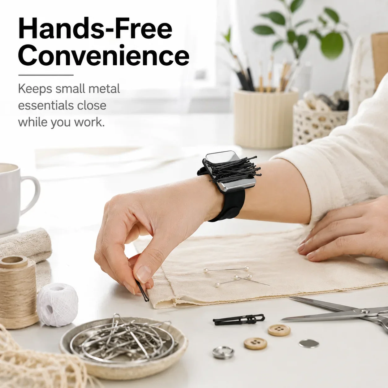 Smartwatch Straps & Accessories - Pulseira Magnética para Relógio, Fecho Magnético