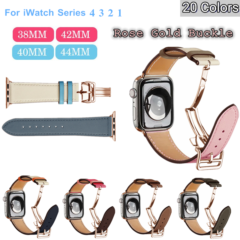 Smartwatch Accessories Shop - Pulseira de couro rosado para apple