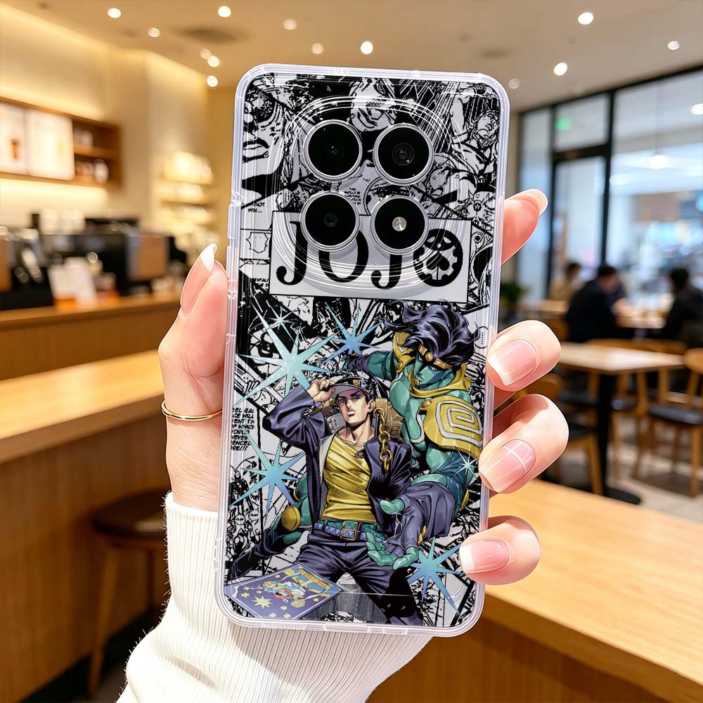 Xiaomi Poco X6 - Capa Protetora Transparente JOJO Cute para