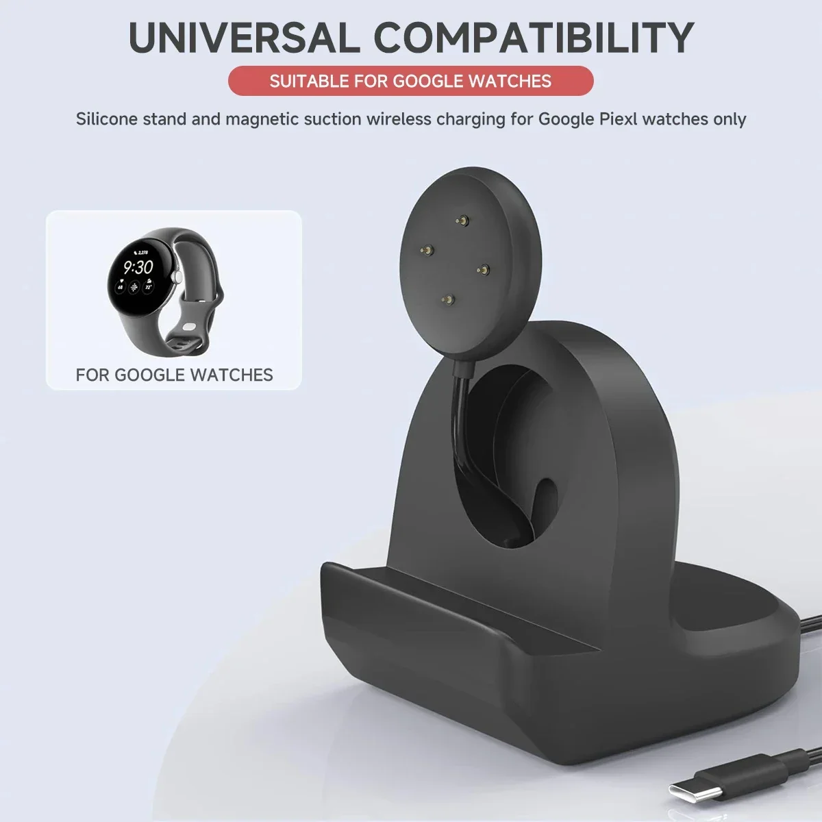 Carregador de silicone macio b - Wireless Charger Watch avaliação e preço