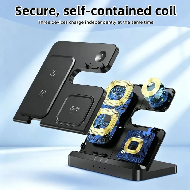 Carregador Sem Fio Rápido 3 em - Wireless Charger Watch avaliação e preço