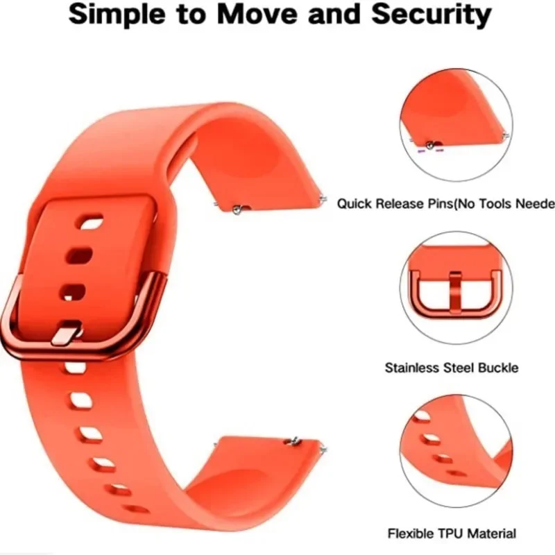 Pulseira de silicone de 20mm/2 - Titan Smartwatch Accessories avaliação e preço
