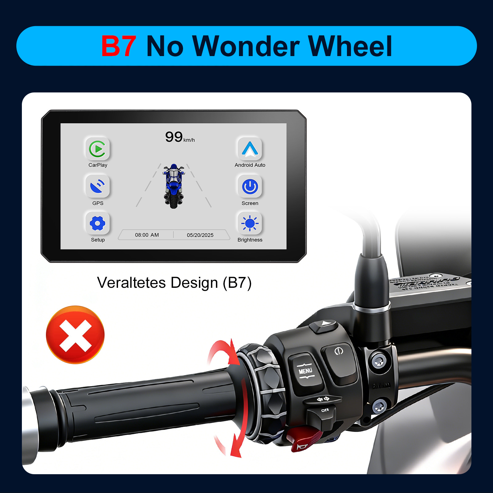 Carplay para BMW XR M1000 R120 - Smartwatch Universal avaliação e preço