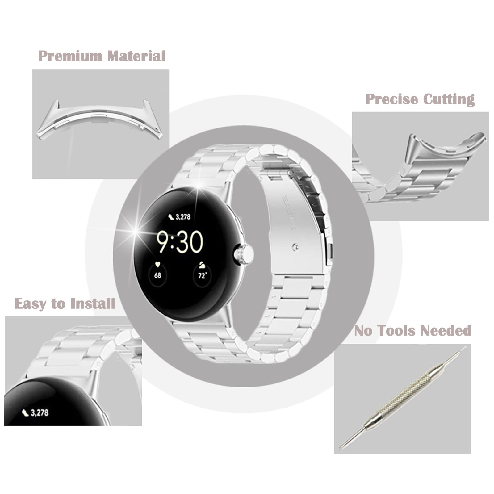 1/2 par de conector de metal p - Watch Band Connector avaliação e preço