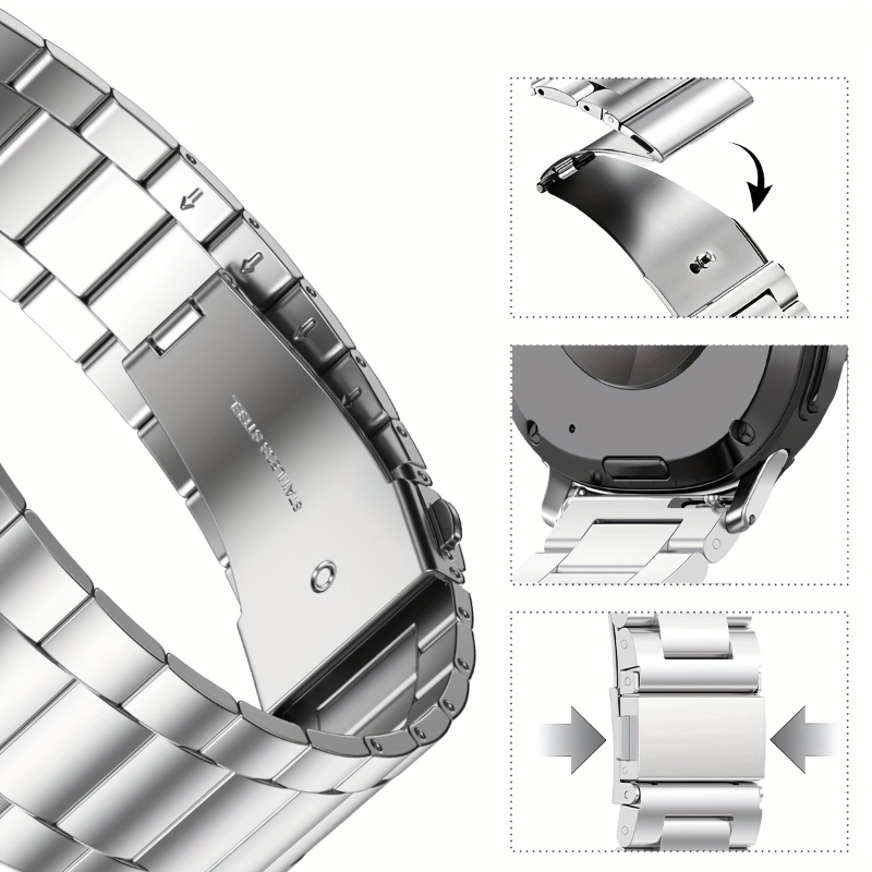 Pulseira de aço inoxidável par - Titan Smartwatch Accessories avaliação e preço