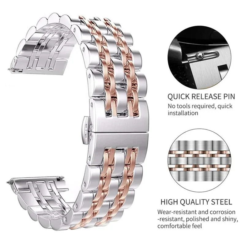 Pulseira de aço inoxidável par - Xiaomi Smartwatch S3 Accessories avaliação e preço