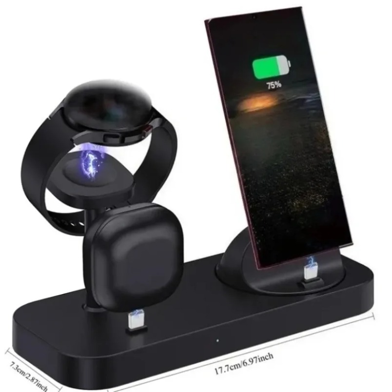 Carregador Sem Fio 3 em 1 com  - Wireless Charger Watch avaliação e preço