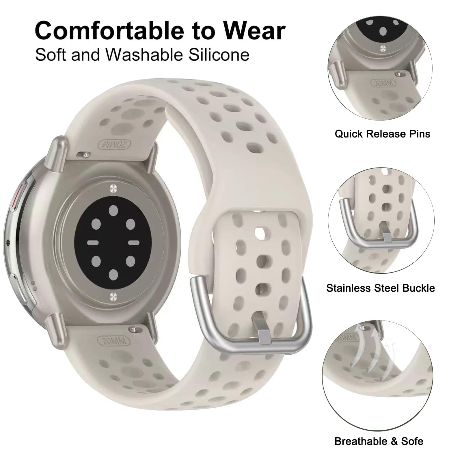 Pulseira de 20mm para amazfit  - Titan Smartwatch Accessories avaliação e preço