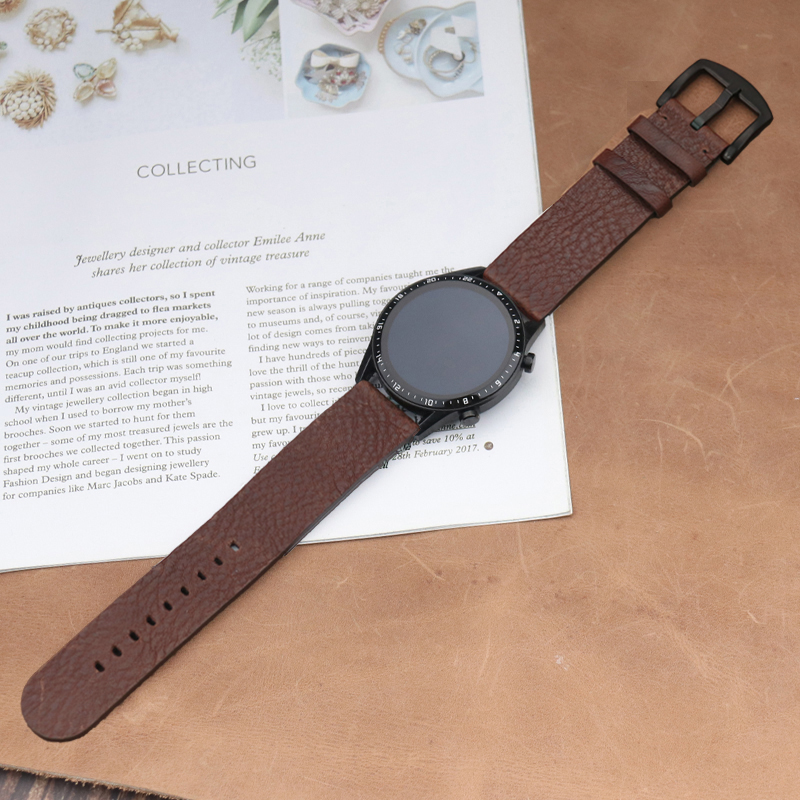 Bracelete de couro de bezerro, - Smartwatch Accessories Shop avaliação e preço